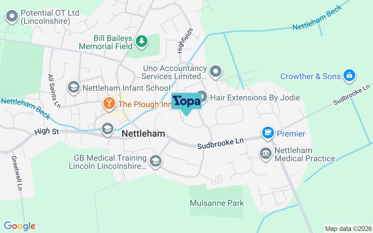 Map showing the location of LN2 2TH