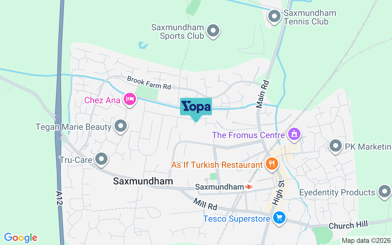 Map showing the location of IP17 1EY