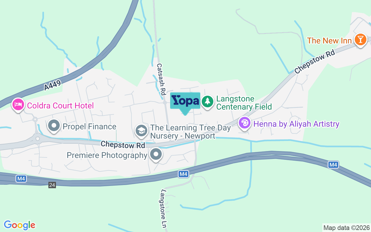 Map showing the location of NP18 2BH