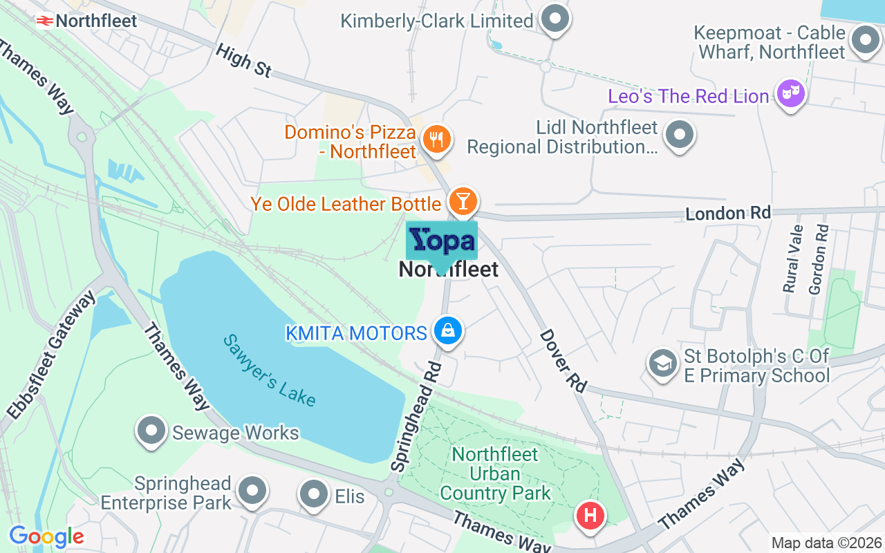 Map showing the location of DA11 9QT