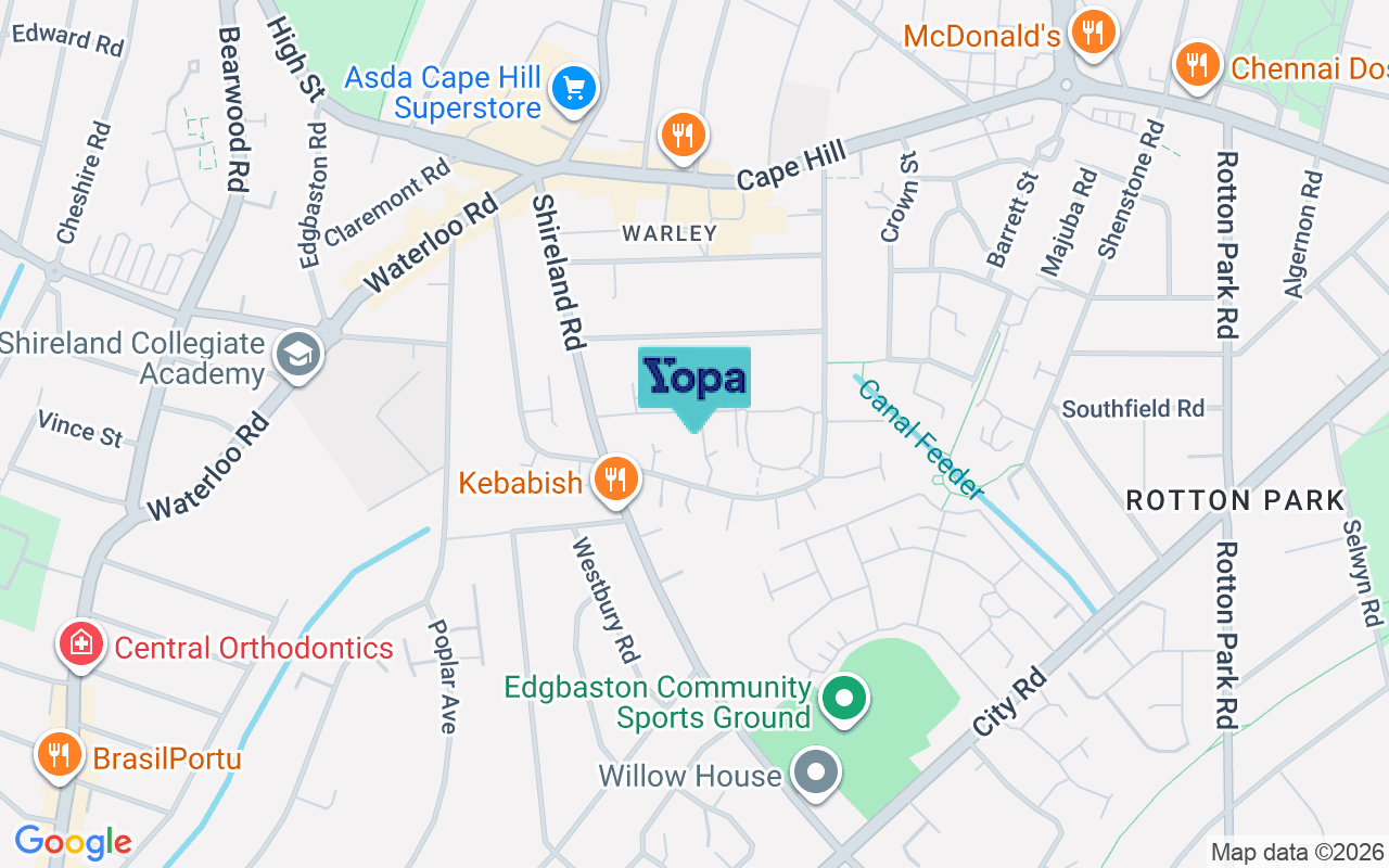 Map showing the location of B66 4NX