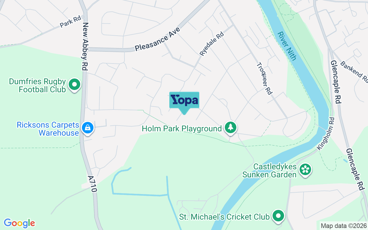 Map showing the location of DG2 7BJ