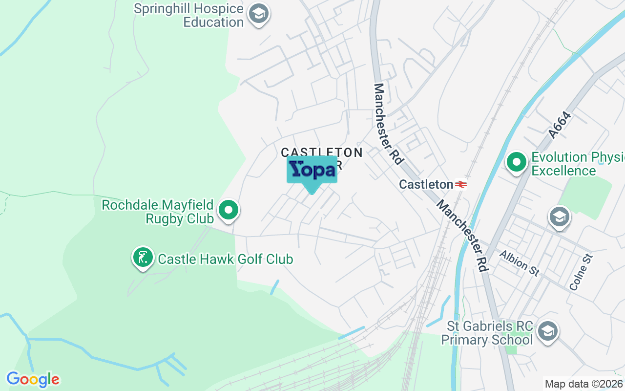 Map showing the location of OL11 3DG