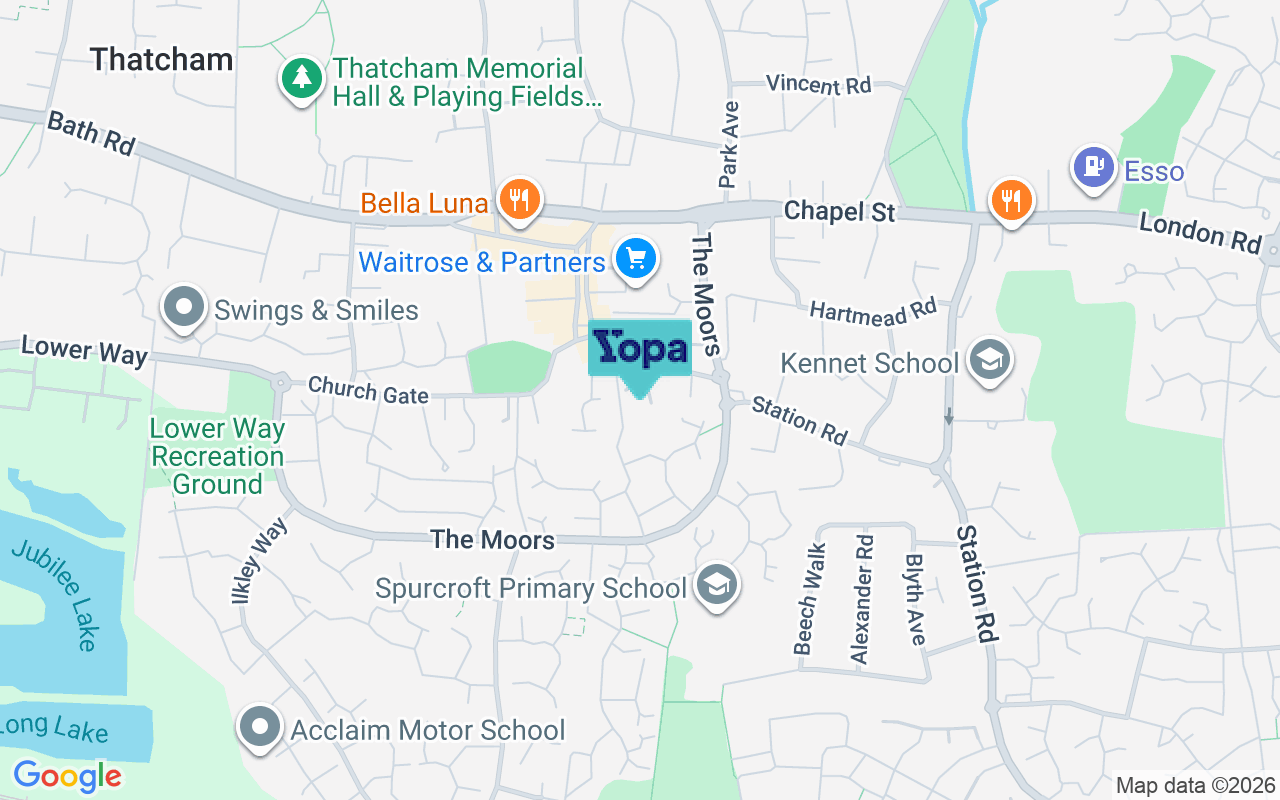 Map showing the location of RG19 4PW