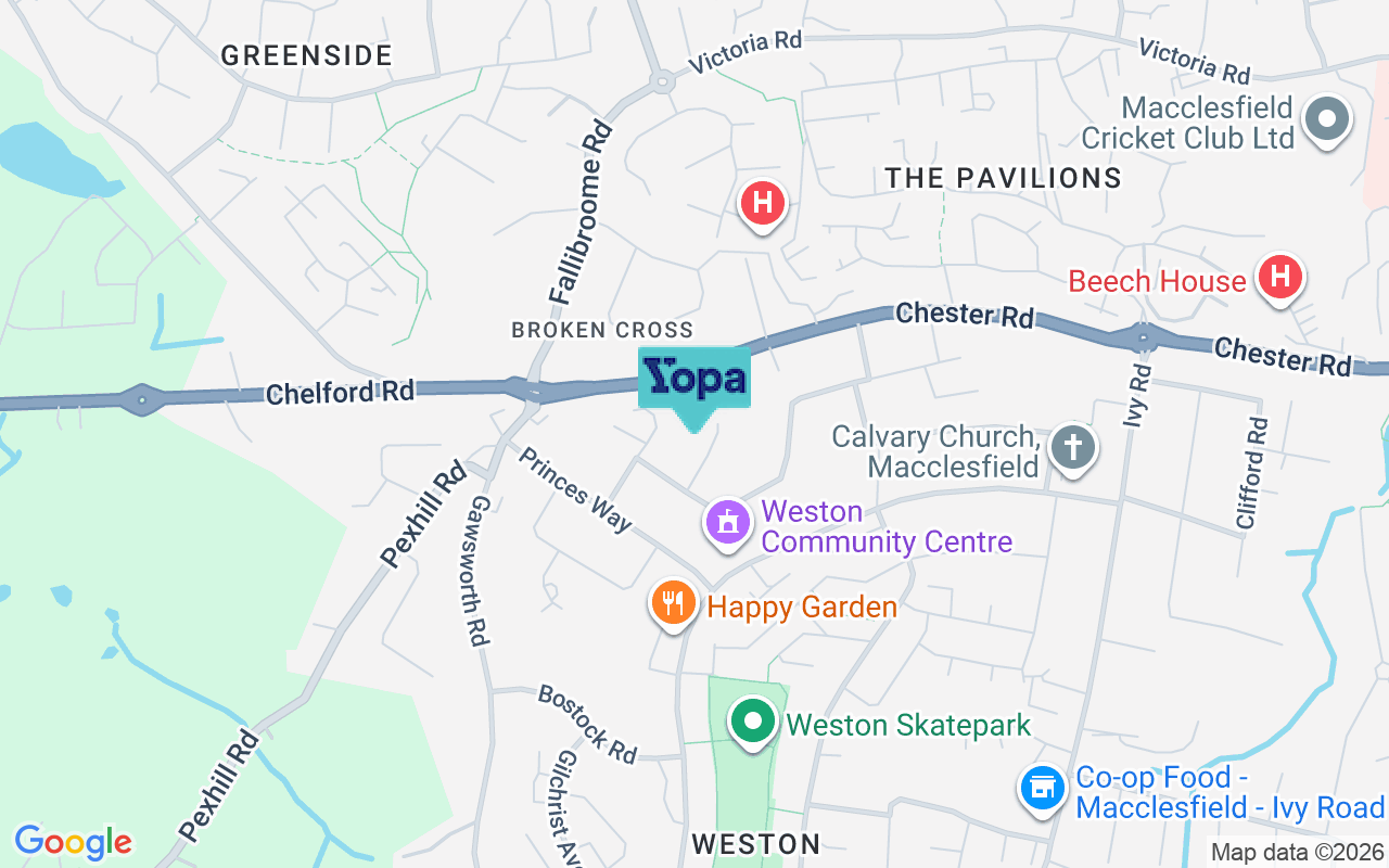 Map showing the location of SK11 8RG