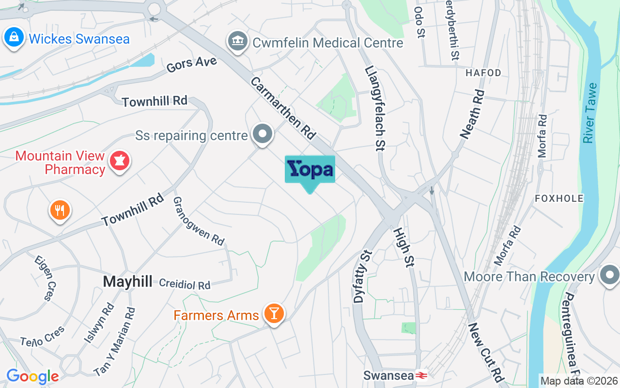 Map showing the location of SA1 6FS