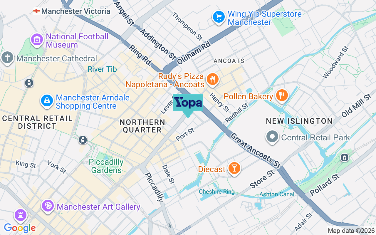 Map showing the location of M1 1EU