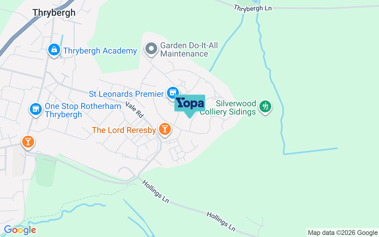 Map showing the location of S65 4EG