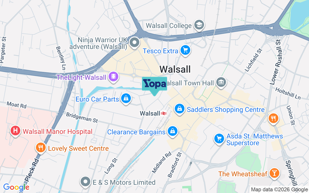 Map showing the location of WS2 9LB
