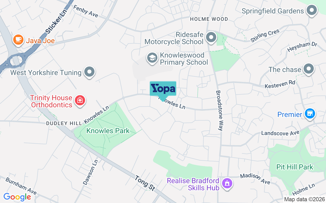 Map showing the location of BD4 9AP
