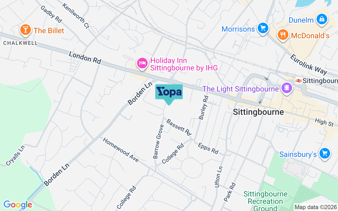 Map showing the location of ME10 1JS