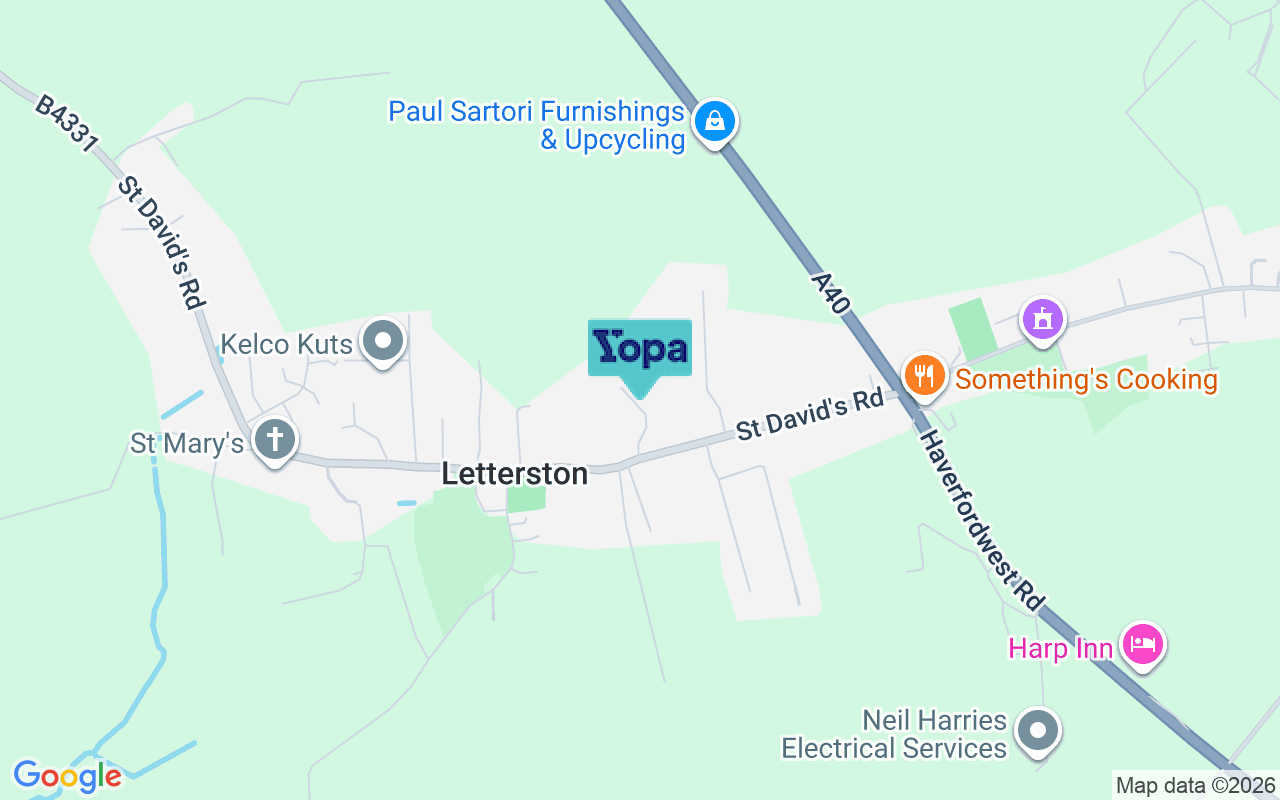 Map showing the location of SA62 5SZ