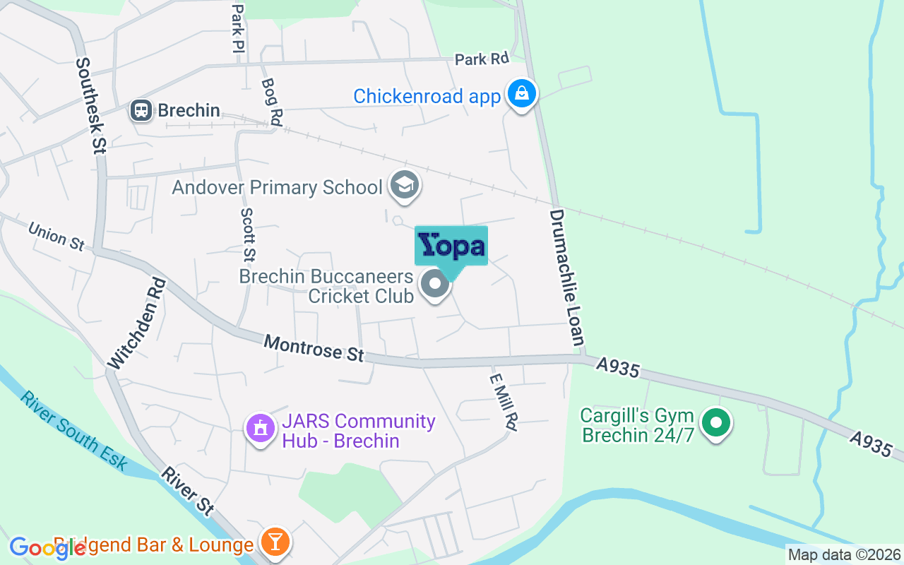 Map showing the location of DD9 7BT