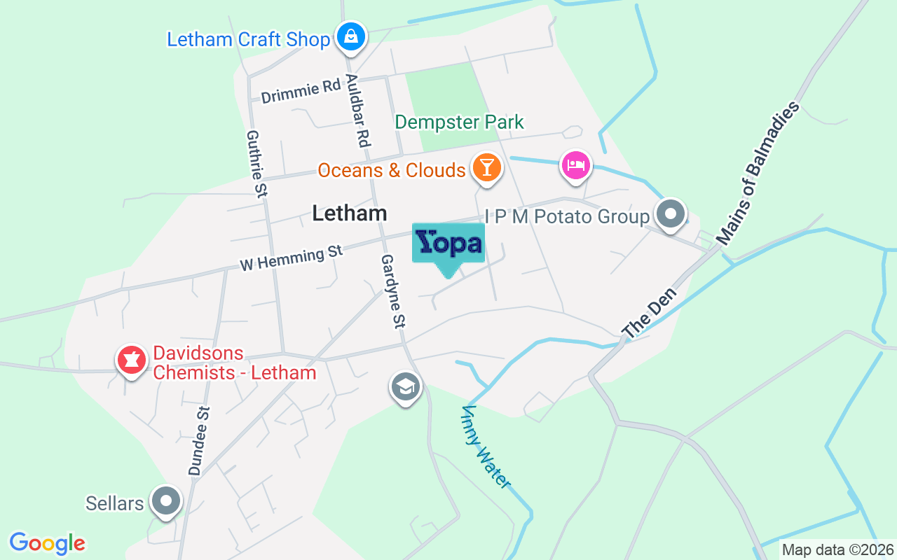 Map showing the location of DD8 2DU