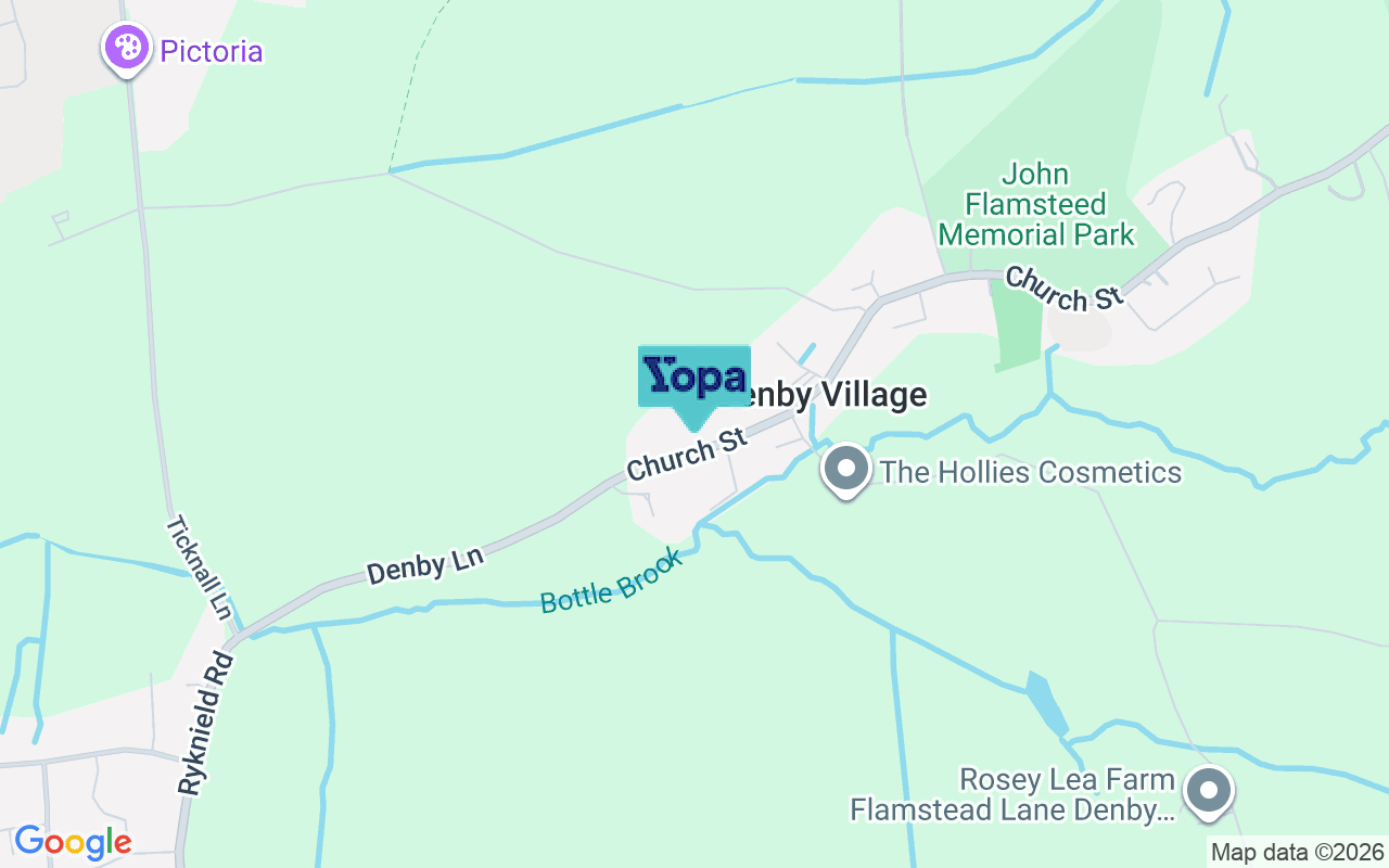 Map showing the location of DE5 8PA