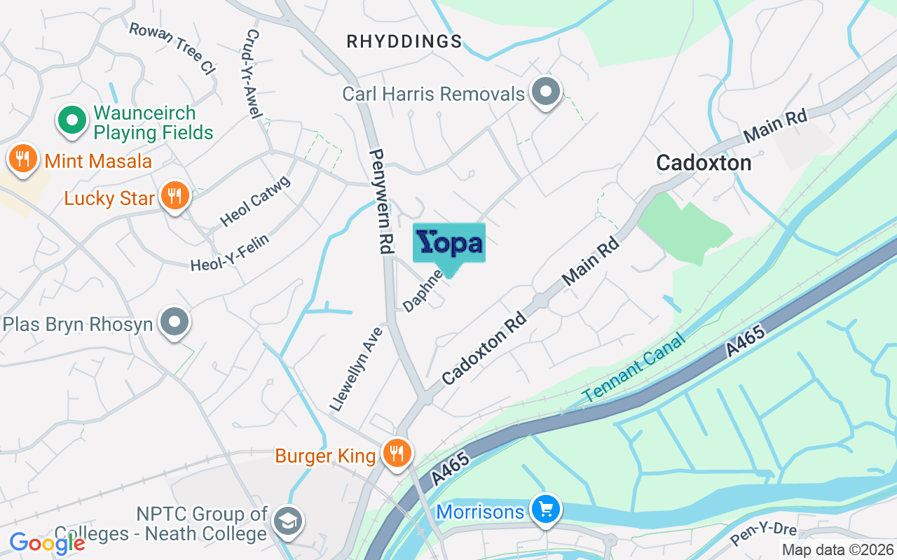 Map showing the location of SA10 8DL