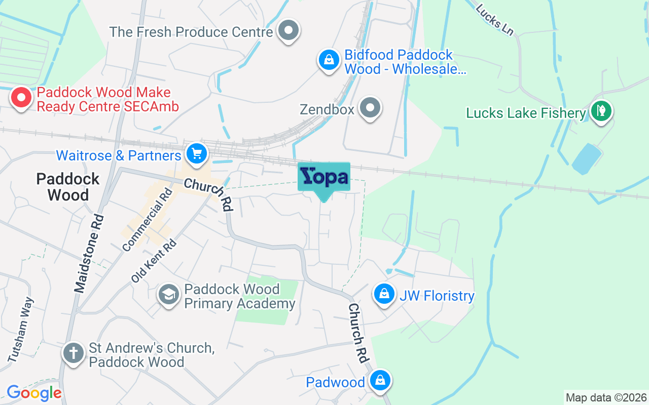 Map showing the location of TN12 6HZ