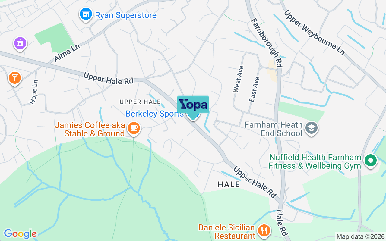 Map showing the location of GU9 0NS