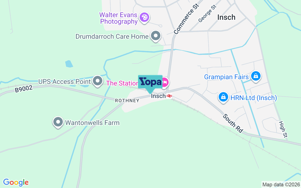 Map showing the location of AB52 6XP