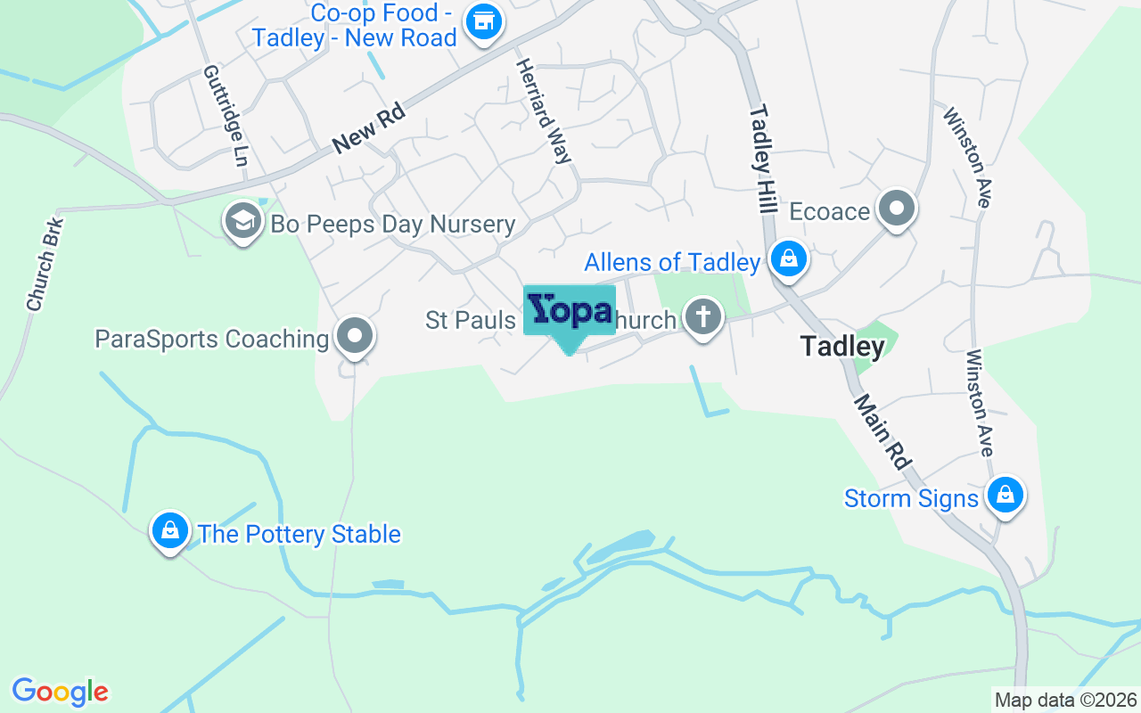 Map showing the location of RG26 3PF