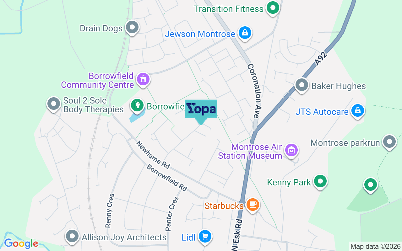 Map showing the location of DD10 9DD