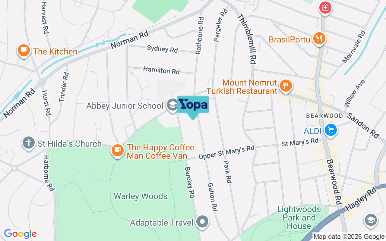 Map showing the location of B67 5JL