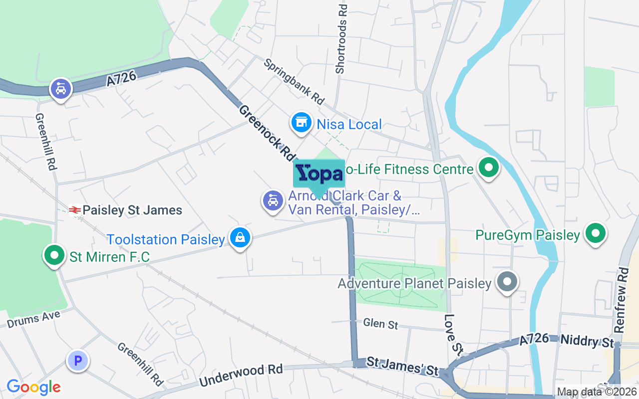 Map showing the location of PA3 2LB