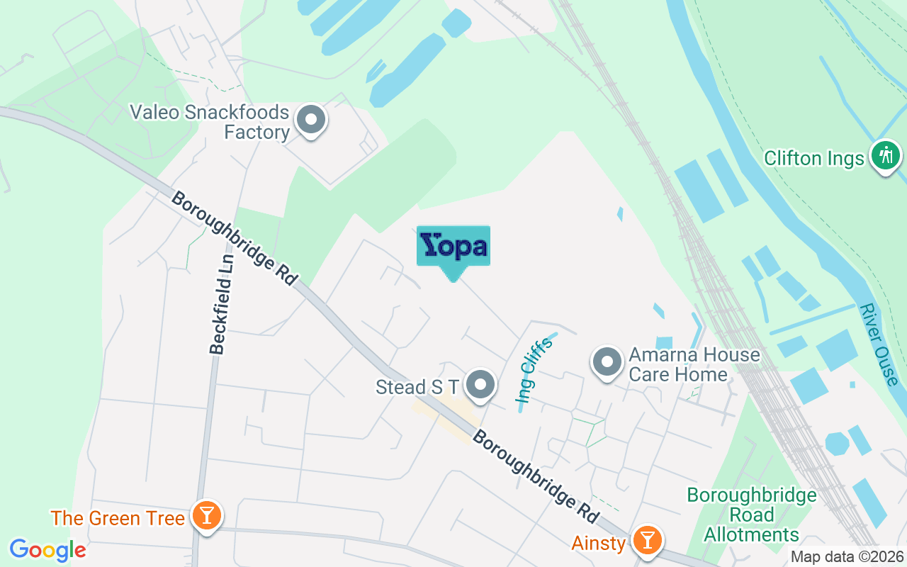 Map showing the location of YO26 6AH