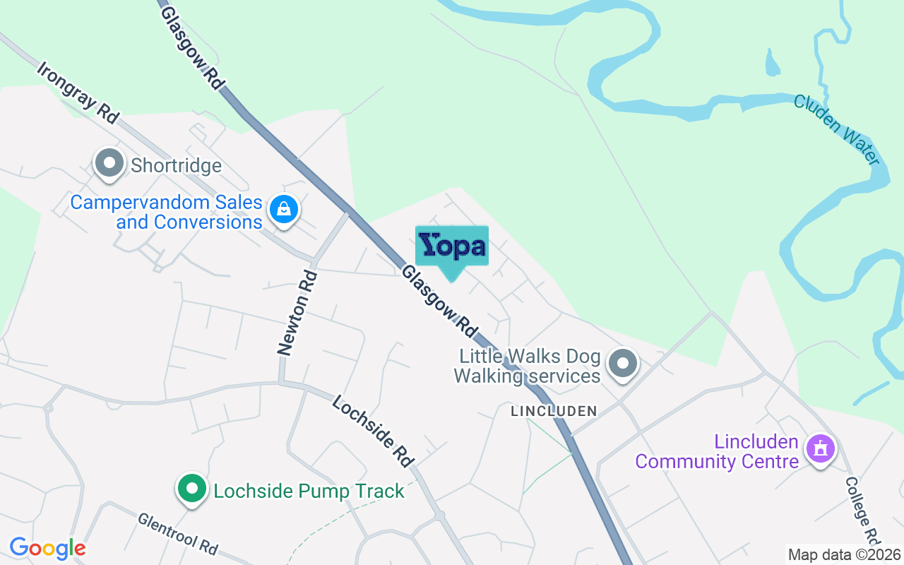 Map showing the location of DG2 0LG