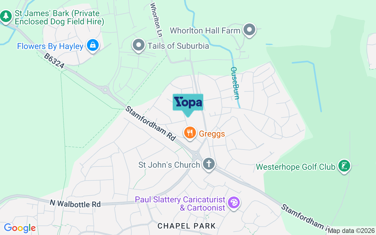 Map showing the location of NE5 1DH