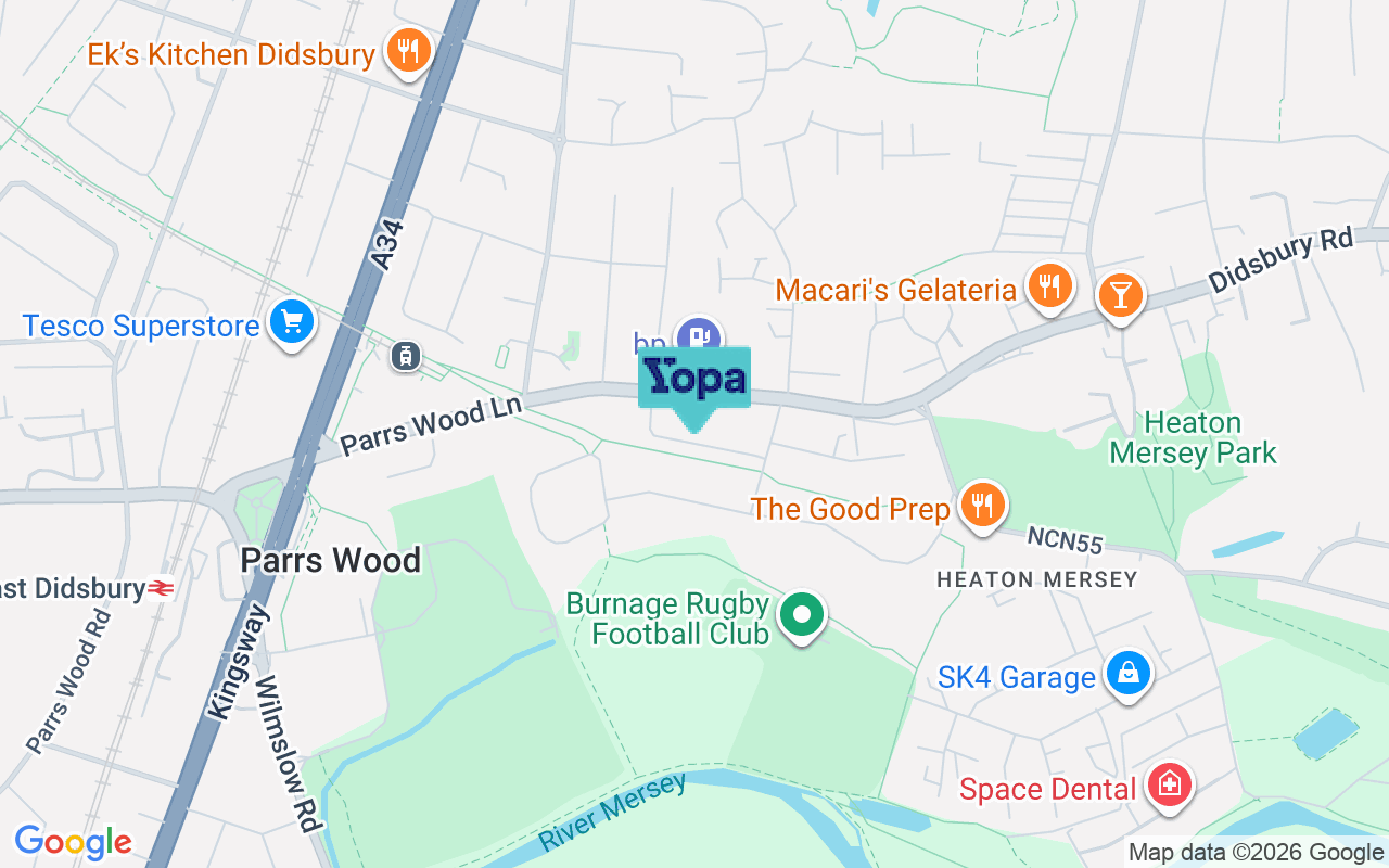 Map showing the location of SK4 3AH