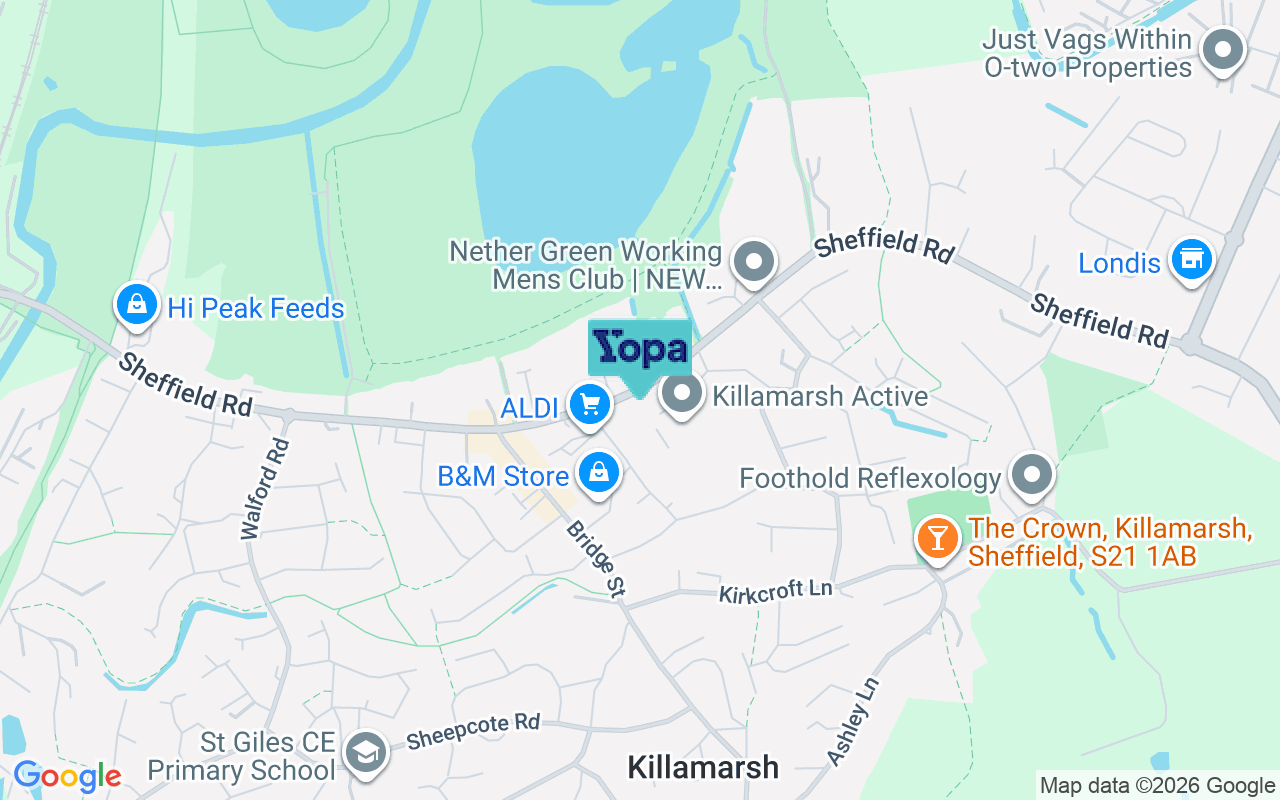 Map showing the location of S21 1DY