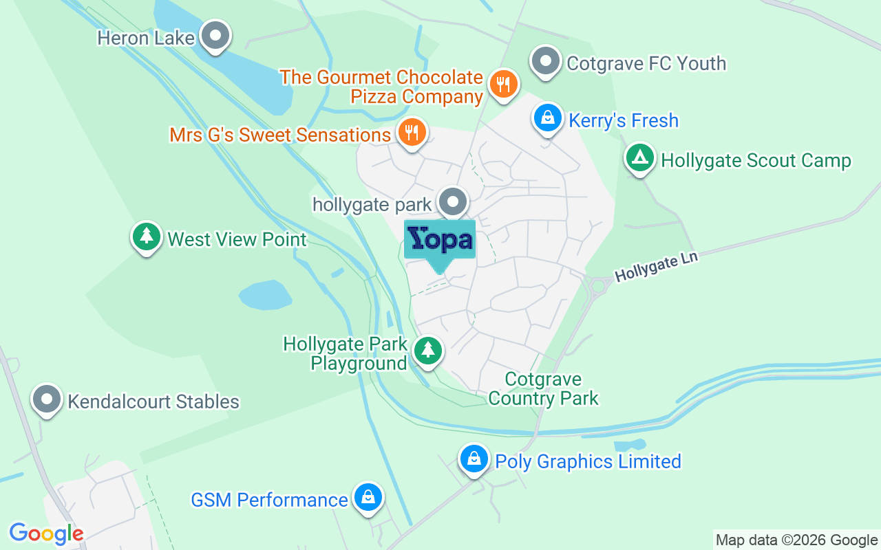 Map showing the location of NG12 3UB