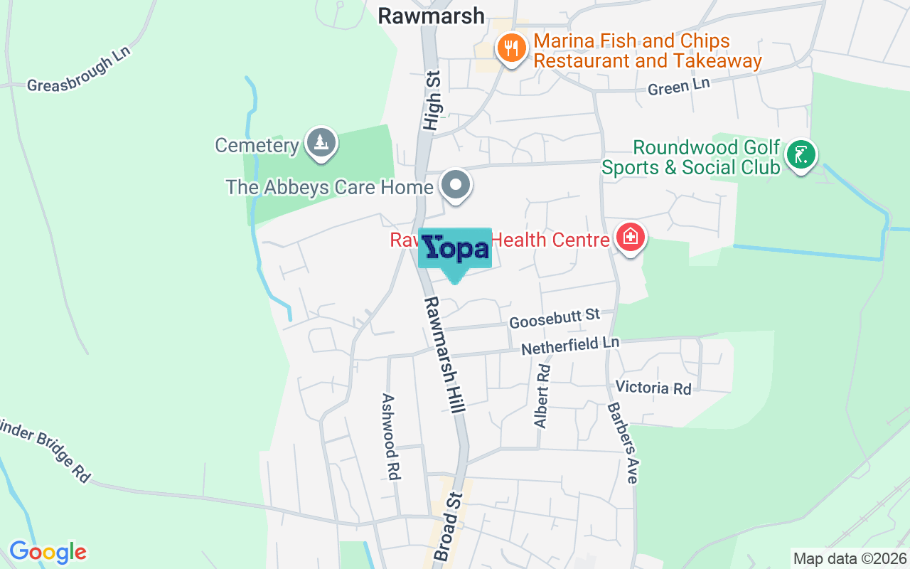 Map showing the location of S62 6DH