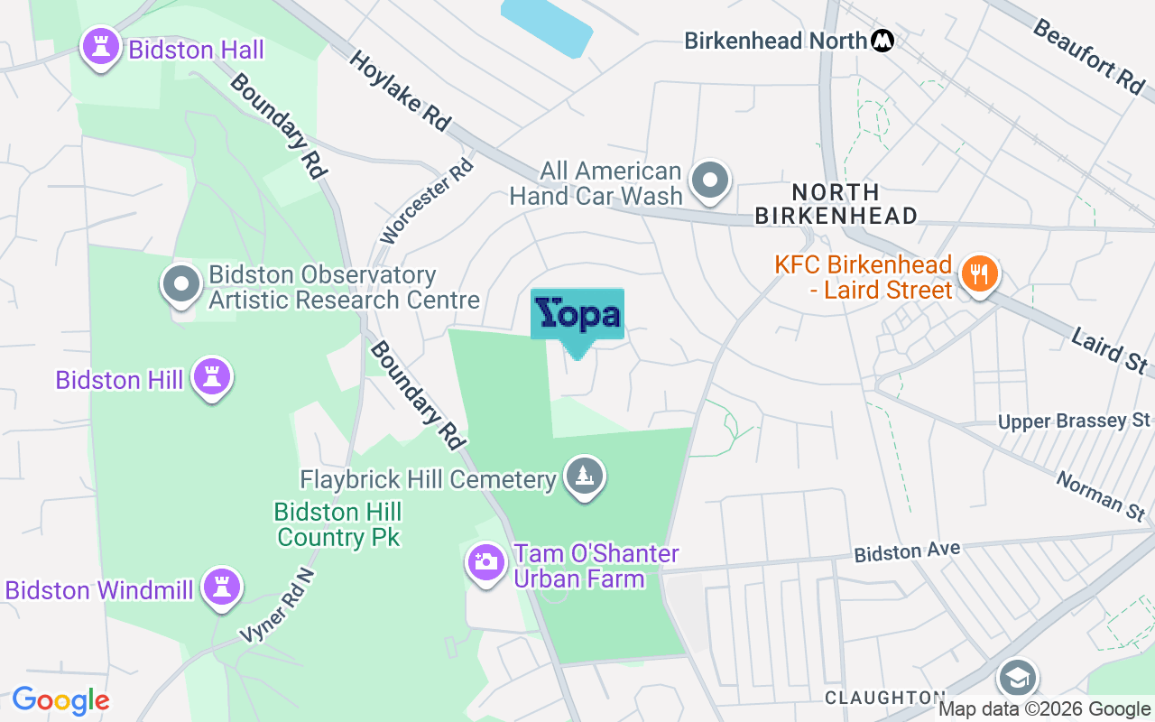 Map showing the location of CH43 7FE