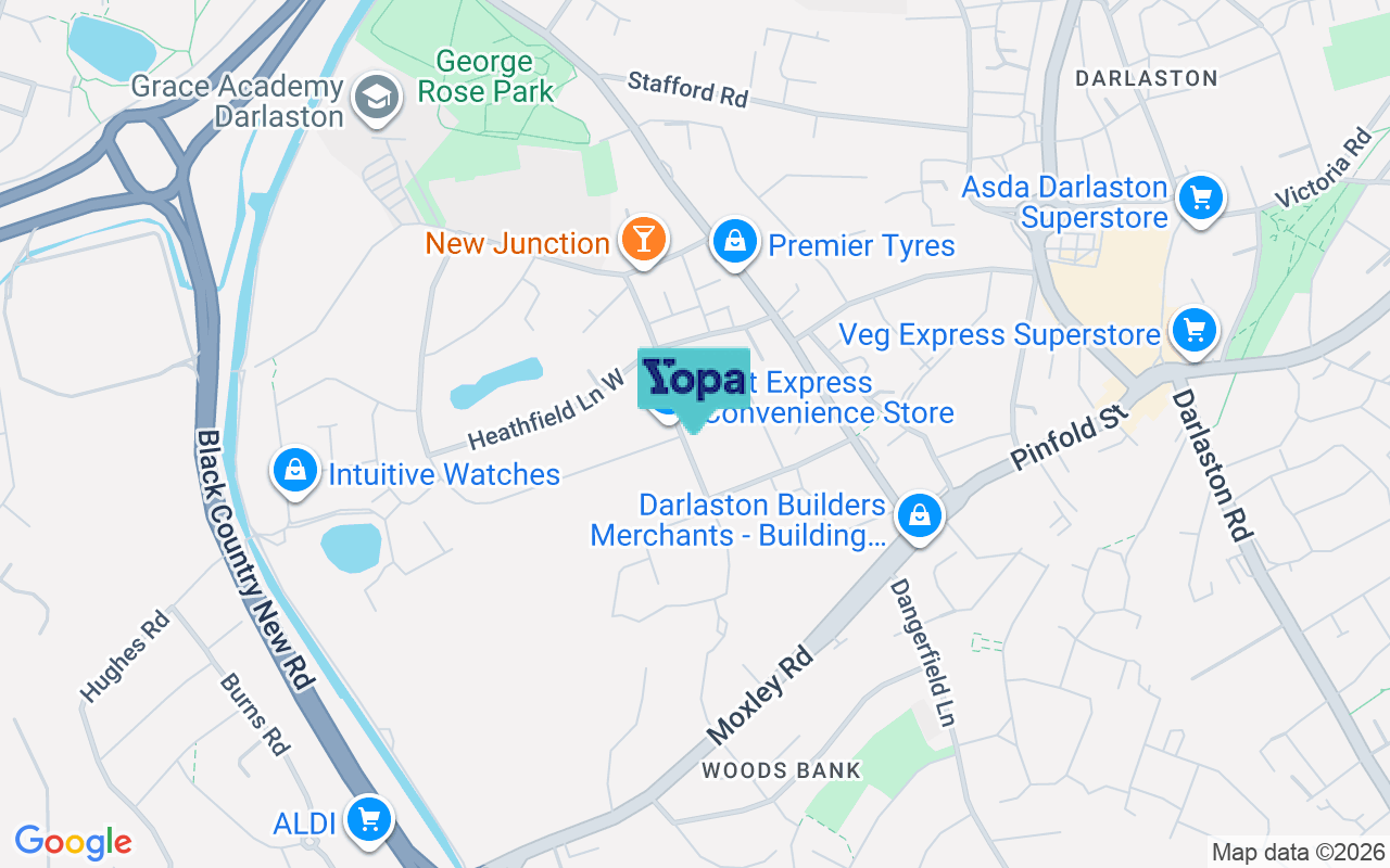 Map showing the location of WS10 8QD