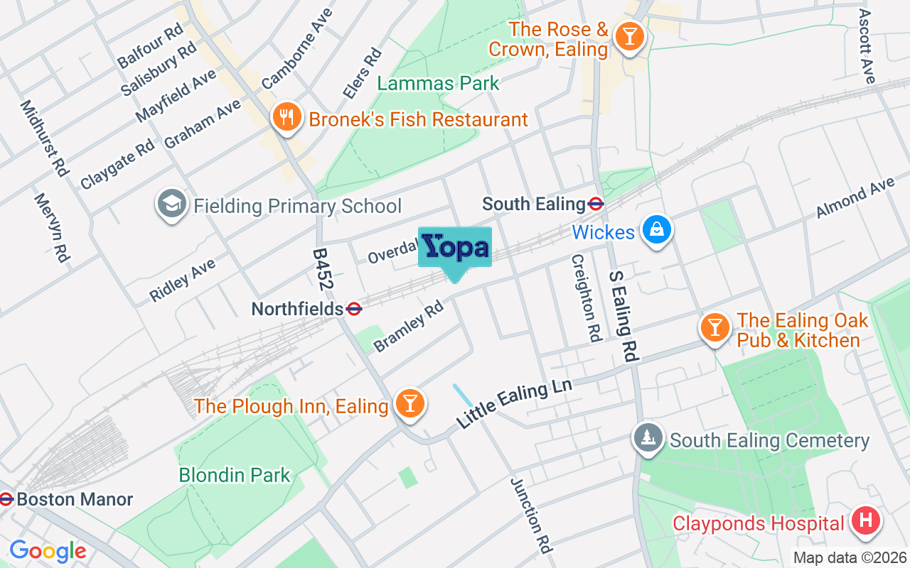 Map showing the location of W5 4SS