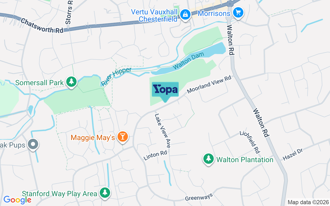 Map showing the location of S40 3DD