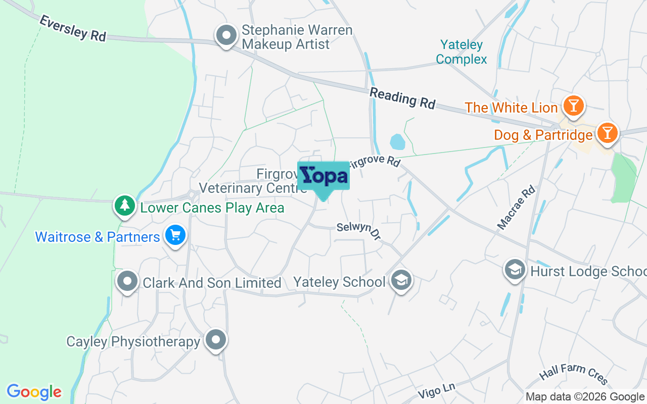 Map showing the location of GU46 6NR