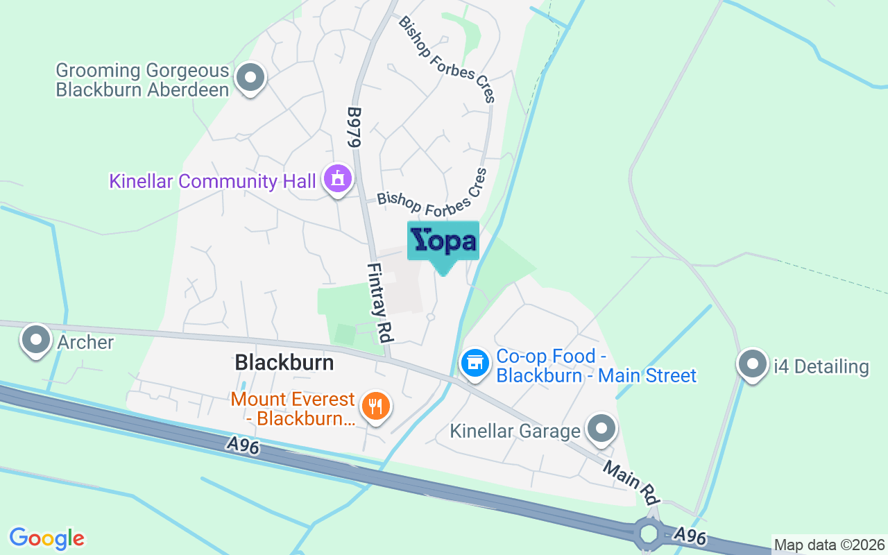 Map showing the location of AB21 0XX