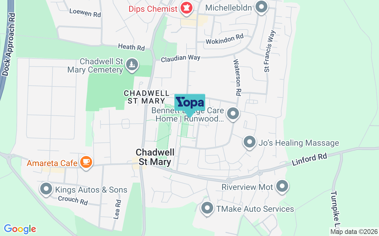 Map showing the location of RM16 4HT