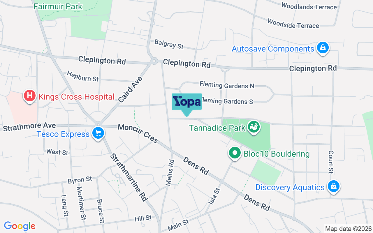 Map showing the location of DD3 7LA