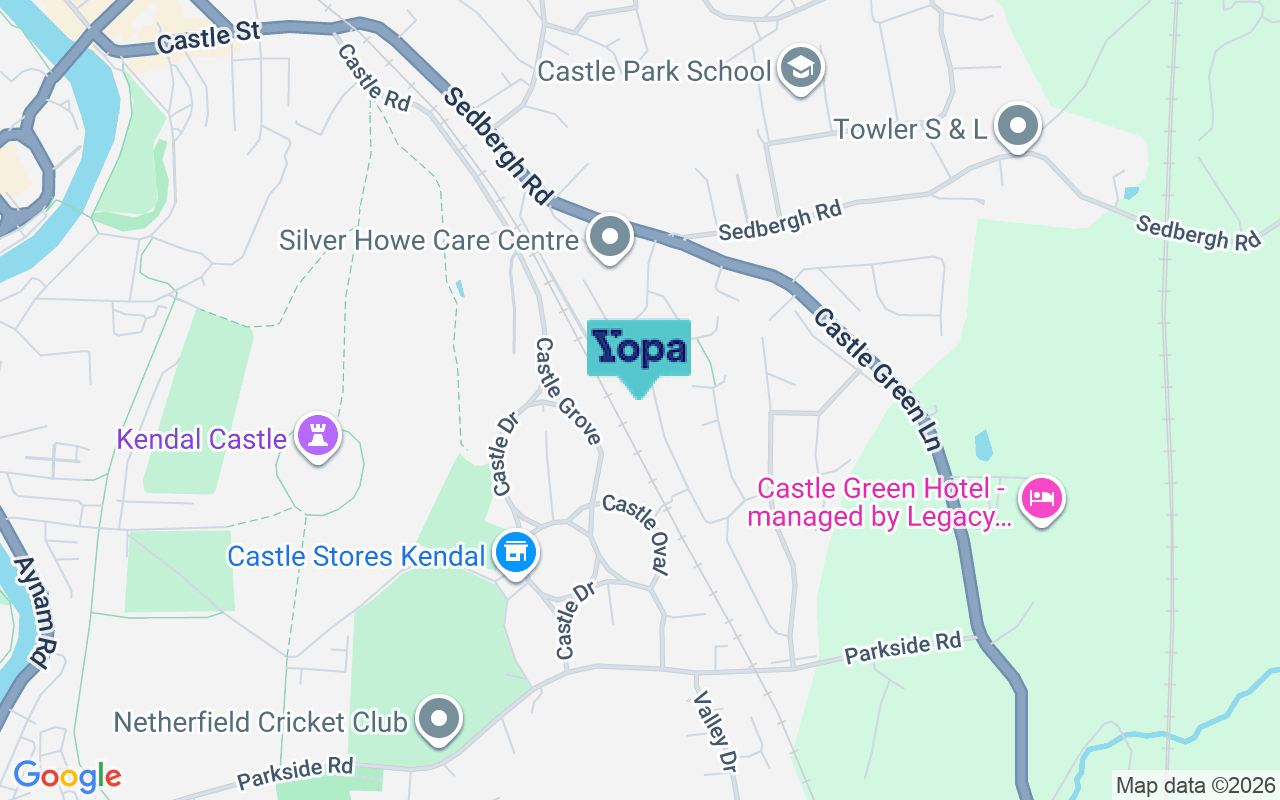 Map showing the location of LA9 6AJ