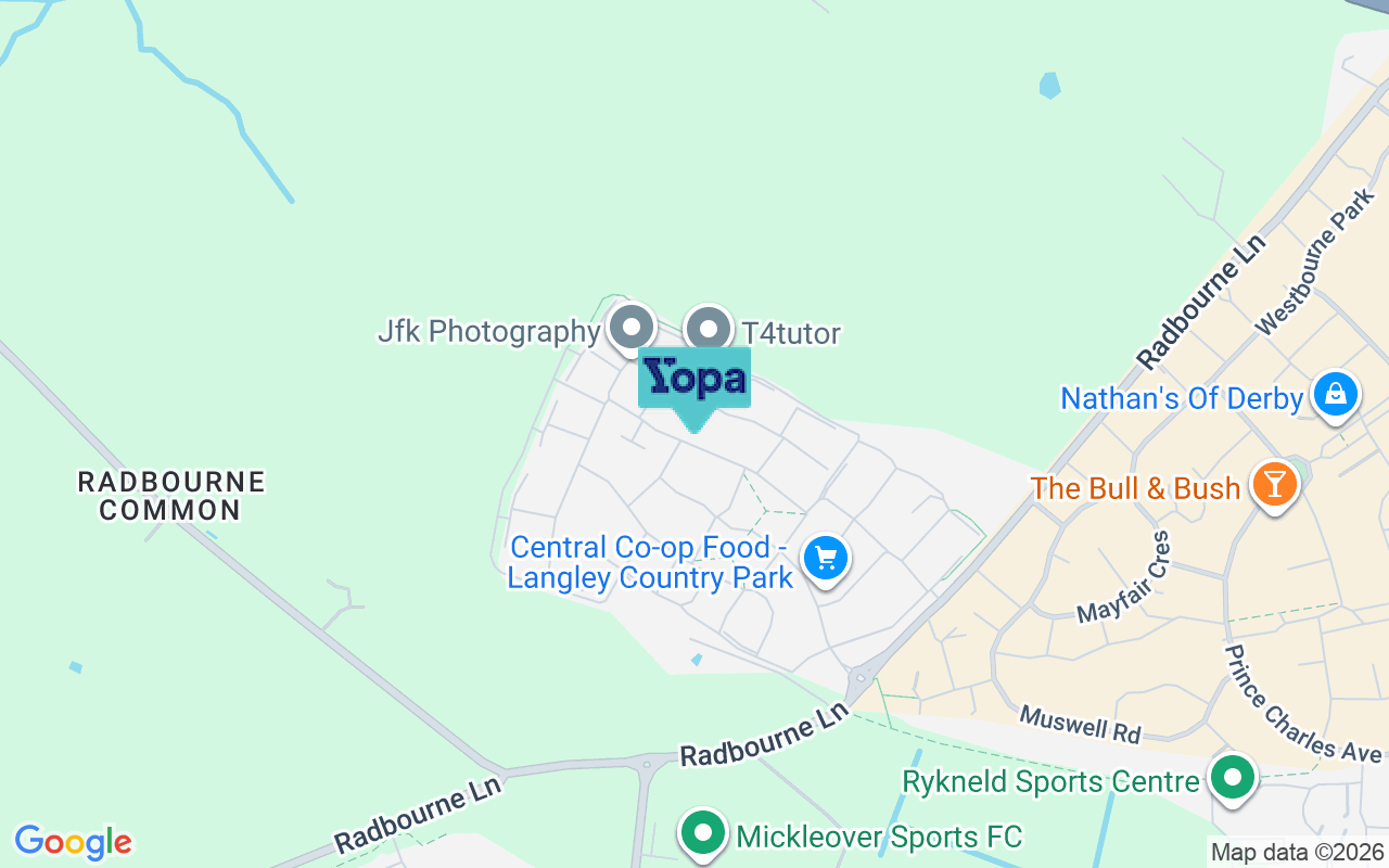 Map showing the location of DE22 4PB