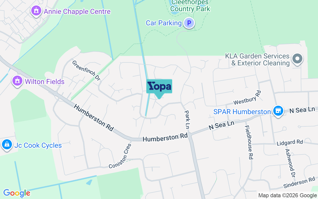 Map showing the location of DN35 0TS