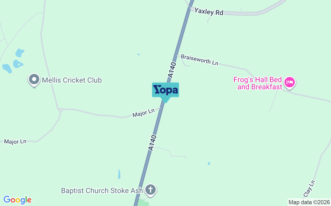 Map showing the location of IP23 7HA