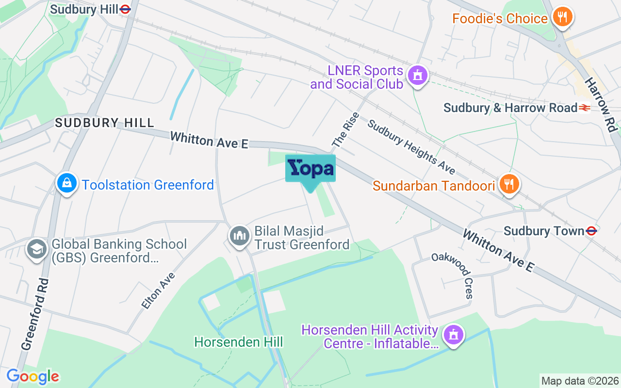 Map showing the location of UB6 7QU