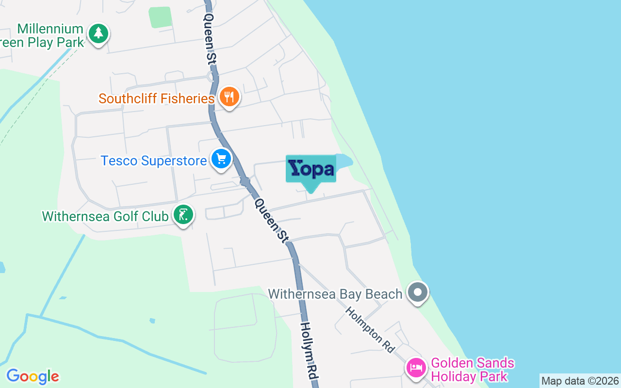 Map showing the location of HU19 2NY