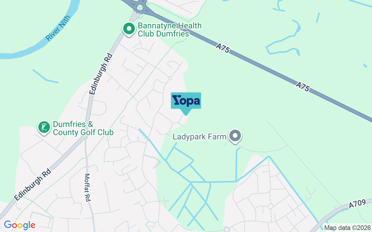 Map showing the location of DG1 3FR