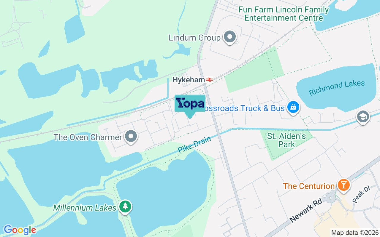 Map showing the location of LN6 9ZL